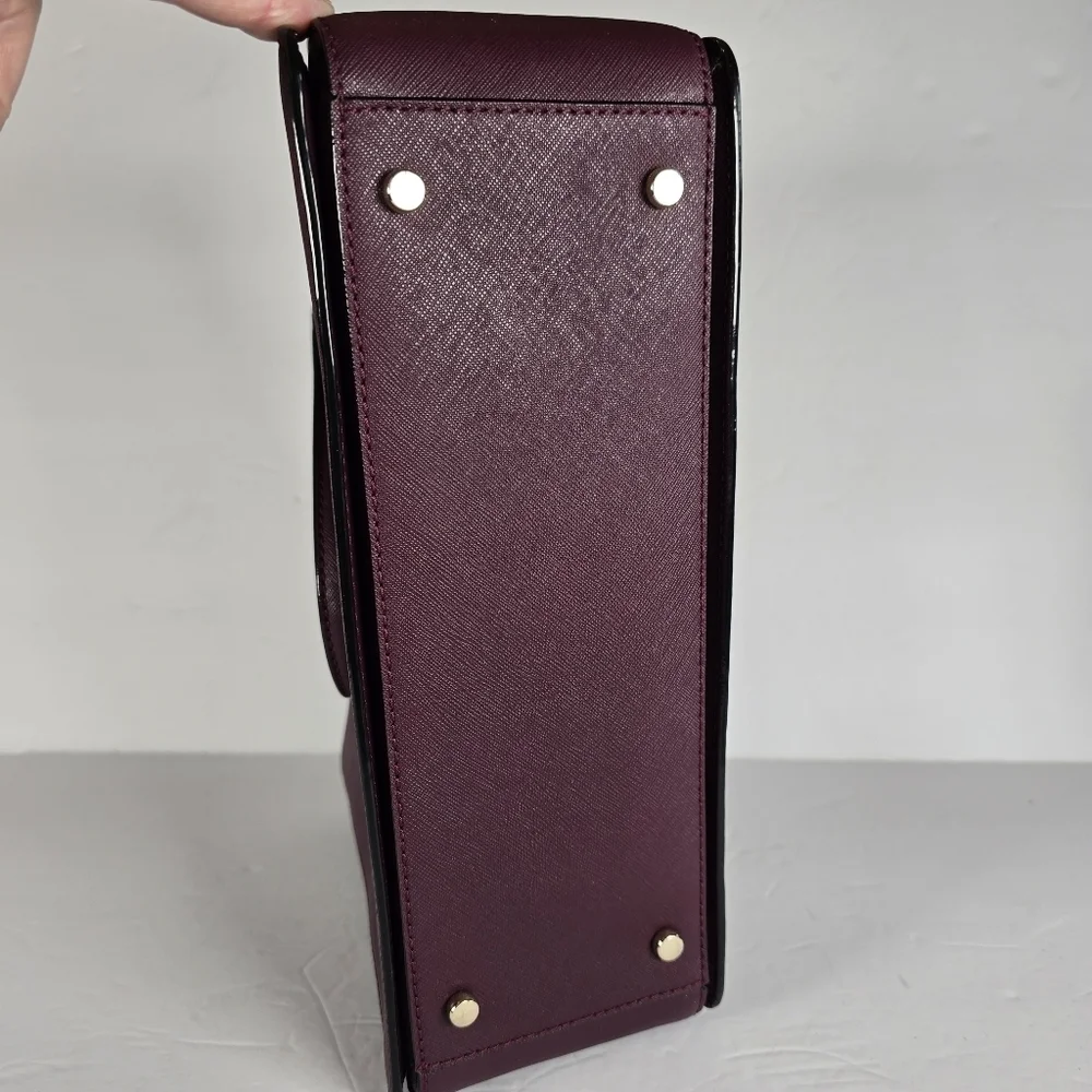Kate Spade Laurel Way Evanglelie Burgandy/Purple Handbag Multiple Pockets